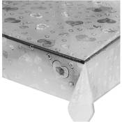 Nappe Transparente Moderne AntiTaches Plastifié Couverture de Table en Pvc Brillant Dis.E - 140x50 cm