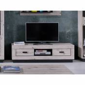Otis - meuble tv - bois gris - 170 cm - style contemporain
