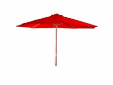 Parasol en bois, parasol de jardin florida, parasol de marché, 3,5m ~ bordeaux