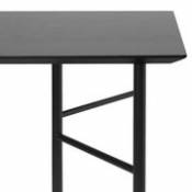 Plateau rectangulaire / Pour tréteaux Mingle Small - 135 x 65 cm - Ferm Living noir en bois