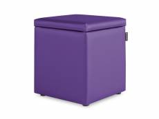 Pouf cube rangement similicuir lilas 1 unité 3790515