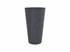 Scheurich pot en plastique rotomoulé coneo high 243 - 39 x 70 cm - noir granite 58463