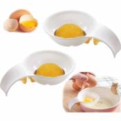 Séparateur d'œufs Filtre à jaune d'œuf Séparateur d'œufs de qualité alimentaire Tamis à œufs Ustensile de cuisine Cuisiner Bonnes poignées Blanc
