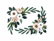 Sticker lilipinso grand décor fleuri 49 x 70.5 cm