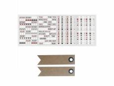 Stickers calendrier 4 planches symboles & notes + 20 étiquettes kraft fanion #KITS