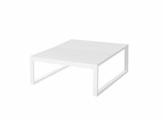Table basse en aluminium blanc 100 cm - nihoa - l 100