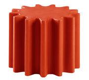 Table basse Gear / Pouf - Ø 55 x H 43 cm - Slide rouge en plastique