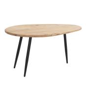 Table basse ovale en bois d'acacia