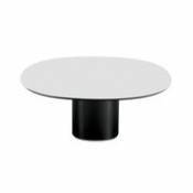 Table ovale Holo Pillar / 179 x 159 cm - Fenix-NTM® - Kristalia blanc en bois