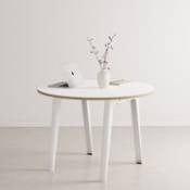 Table ronde New Modern / Ø 110 cm - Stratifié / 4 à 6 personnes - TIPTOE blanc en métal