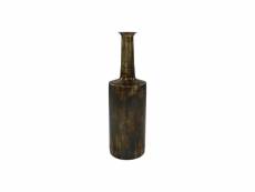 Vase à long col bergamo moyen - fer/antique or 20*20*65