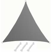 Voile d'ombrage uv 2x2x2m hdpe Triangle Protection Solaire Toile Balcon Gris - grau