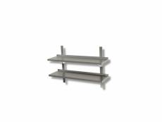 2 etageres console (a monter avec 4 cremailleres) - ristopro - - inox aisi430 1700x300x40mm