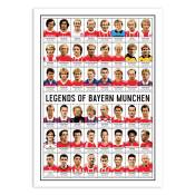 Affiche 50x70 cm - Legends of Bayern Munchen - Olivier Bourdereau