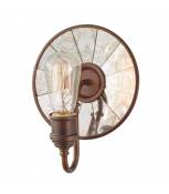Applique Urban Renewal, bronze et verre miroir, 1 ampoule