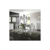 Azura Home Design - Table à manger lazarro 180 cm blanc laqué