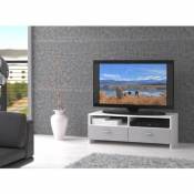 BINGO Meuble TV blanc et gris 95cm