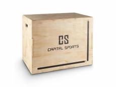 Capital sports shineater plyo-box jump box 3 hauteurs 20" 24" 30" bois