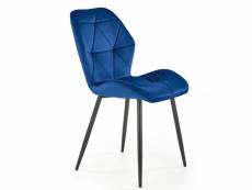 Chaise contemporaine en velours bleu stella 89