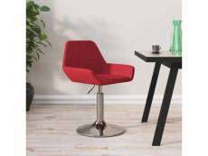 Chaise de qualité pivotante de salle à manger rouge bordeaux tissu - rouge - 51 x 50 x 84 cm