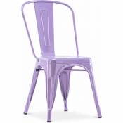 Chaise de salle à manger Stylix design industriel en Métal - Nouvelle édition Violet pastel - Acier - Violet pastel