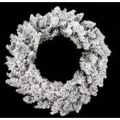 Couronne de Noël avec Flocons Blooming - Diam. 40 cm - Diam. 40 - Blanc