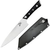 Couteau de chef 8" Razor-Edge Series 59 hrc Acier inoxydable - Noir