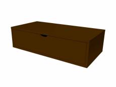 Cube de rangement bois 100x50 cm + tiroir wengé CUBE100T-W