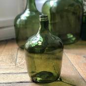 Decoclico Factory - Bonbonne dame jeanne en verre recyclé vert olive 4L - Vert