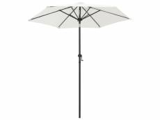 Esthetique vie en extérieur famille bogota parasol blanc sable 200x211 cm aluminium