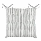 Galette de chaise esprit tapissier - Sauge - 40 x 40 cm