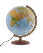Globe terrestre 30 cm politique physique lumineux en français