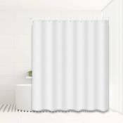 Groofoo - Rideau de douche anti-moisissure,rideau de douche en polyester pour salle de bain,lavable,imperméable,avec anneaux de fixation à la barre