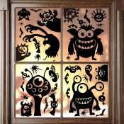 Halloween grande fenêtre décoration s'accroche monstre
