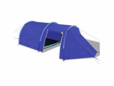 Icaverne - tentes reference tente de camping imperméable 4 personnes bleu marin/bleu clair