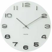 Karlsson - Horloge ronde Vintage Blanc Blanc