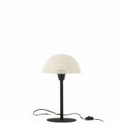LAMPE CHAMPIGNON BOULES METAL BRILLANT BLANC / NOIR 36,5 cm - Noir