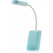 Lampe de bureau Mini lampe de bureau Lampe de chevet Port usb Protection oculaire à intensité variable avec 2 niveaux de luminosité Porte-stylo Lampe
