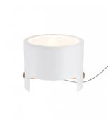 Lampe de Table Cube Wide 1x40W, blanc Metal/Wood