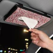 Linghhang - Carton de voiture créatif pour remorque de voiture, fournitures de voiture, pare-soleil, boîte à mouchoirs - pink