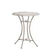 Mica Decorations Provence Table de Bistrot pour l'Extérieur - H70 x Ø60 cm - Blanc