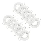 Novolight - 10 collerettes GU10 orientable metal blanc