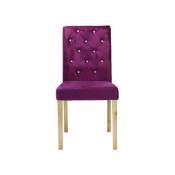 Pack de velours violet de chaise Pernir de 2 - violet