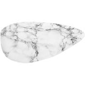Plateau effet marbre blanc Marble 34 cm - Blanc