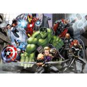 Poster intissé - Disney Marvel -les avengers au combat