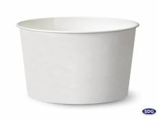 Pot à glace en carton blanc 200 ml - sdg - lot de 1645 - - carton x64mm
