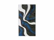 Ruby vagues - tapis à motifs vagues bleu 80x150