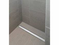 Schütte siphon de sol de douche avec couvercle en inox 90 cm