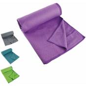Serviette de yoga 63 x 180 cm antidérapante - Violet