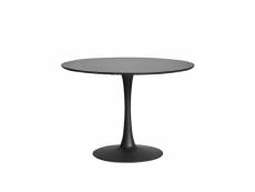Table de repas ronde noire pied central - still - l 110 x l 110 x h 75 cm - neuf